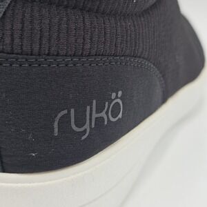 Ryka‎ Women's Hidden Wedge Sneakers Black Zip Front Comfort Surround Fit Shoes